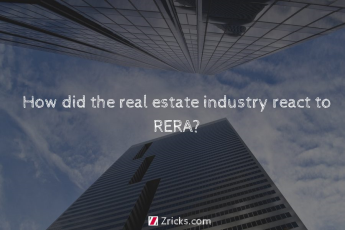 How did the real estate industry react to RERA?